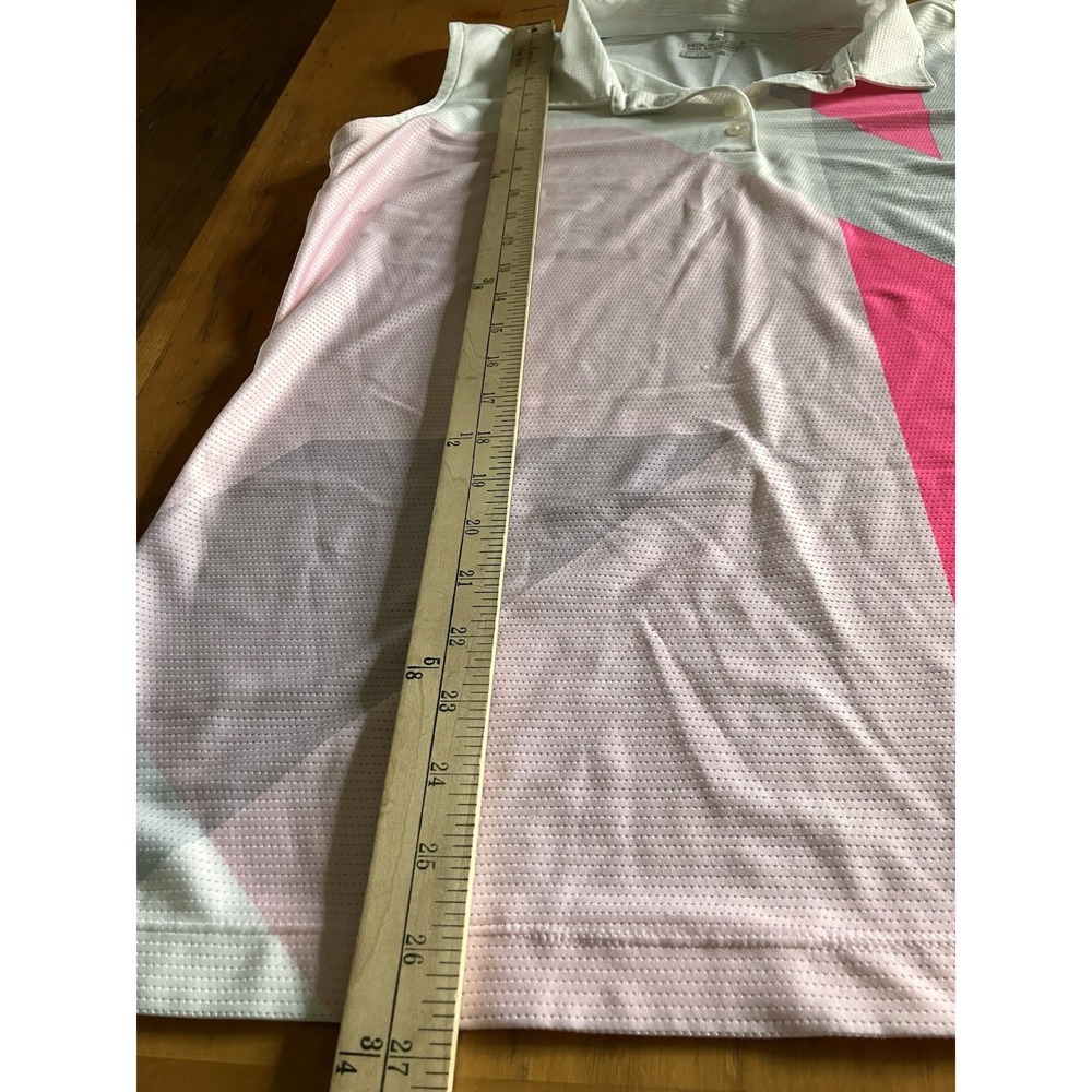 Nike Golf Women's Sleeveless Polo Shirt Pink White Gray Color Block Size XL - Picture 5 of 7